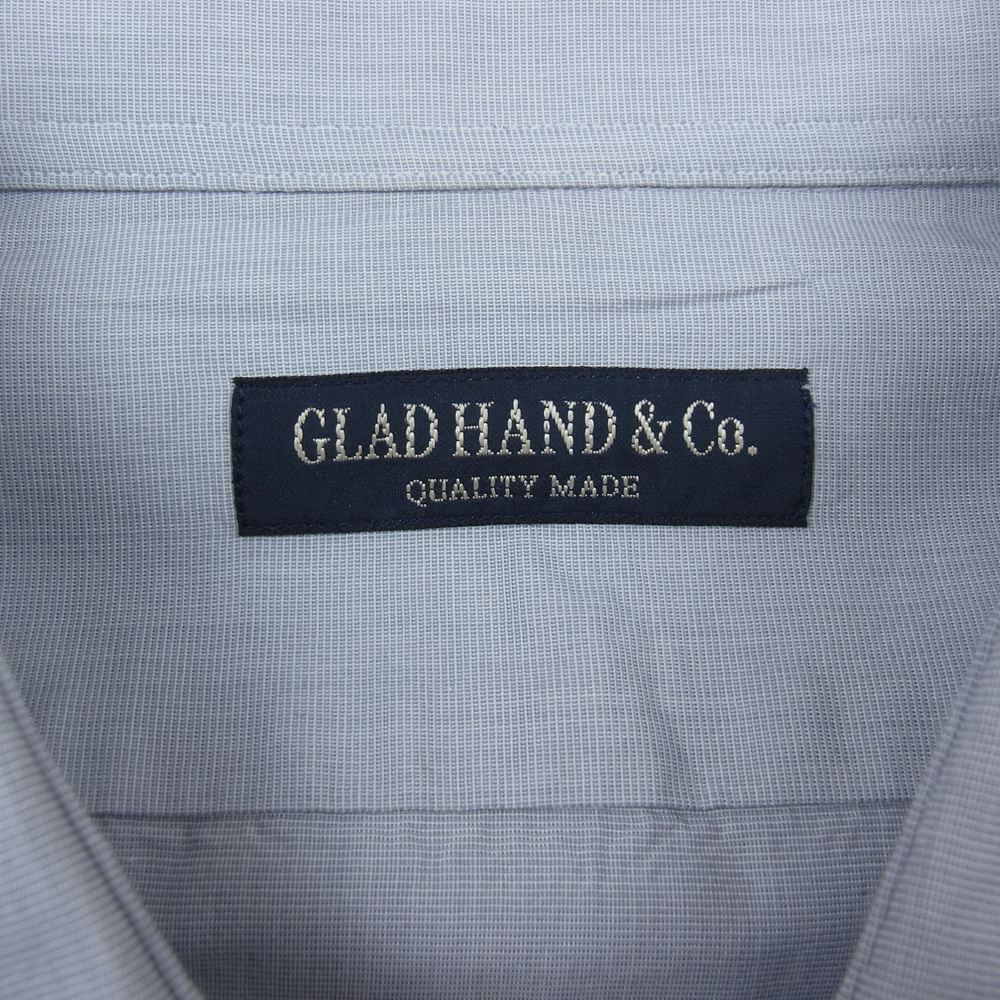 GLADHAND & Co. グラッドハンド スタンダードカラー シャツ 長袖 グレー グレー系 XL【美品】【中古】