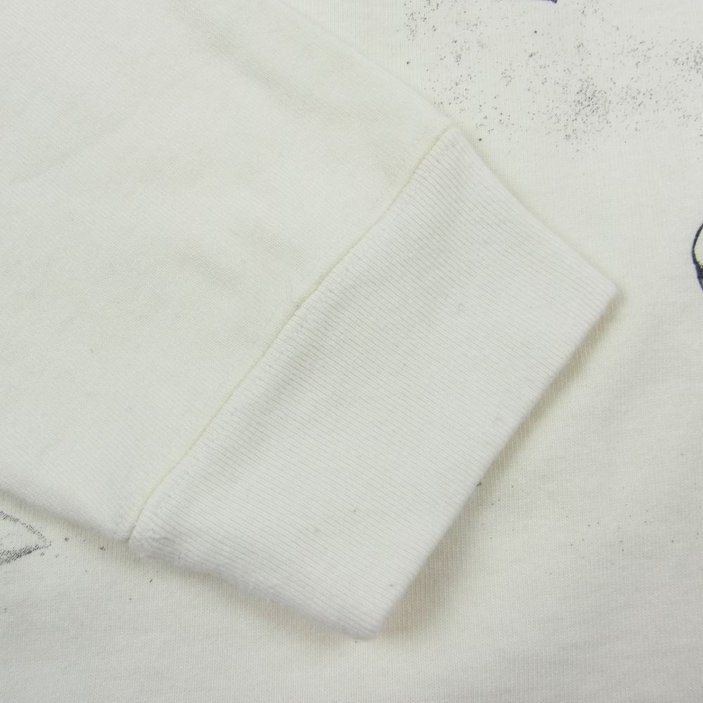 GLADHAND & Co. グラッドハンド ISETAN 伊勢丹限定 総柄 イラスト プリント Tシャツ カットソー 長袖 ホワイト オフホワイト系 XL【中古】