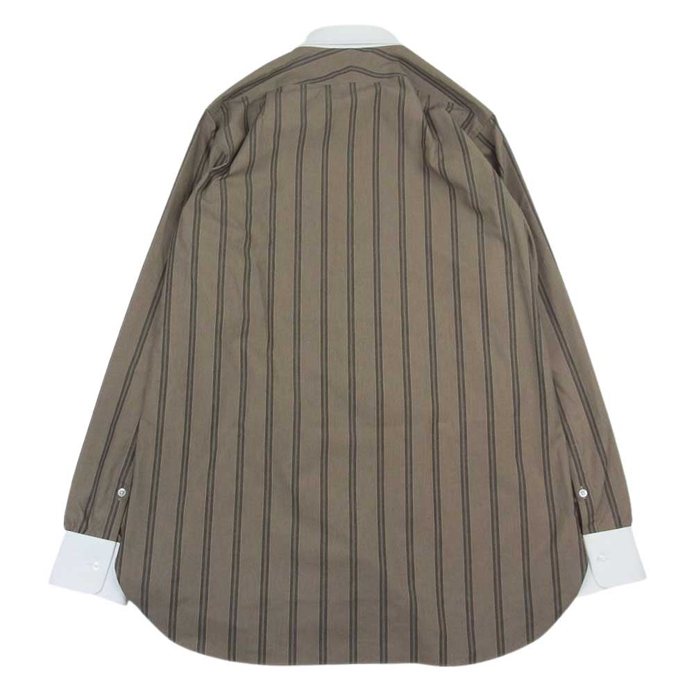 GLADHAND & Co. グラッドハンド ストライプ クレリック ドレス シャツ 長袖 マルチカラー系 XL【美品】【中古】