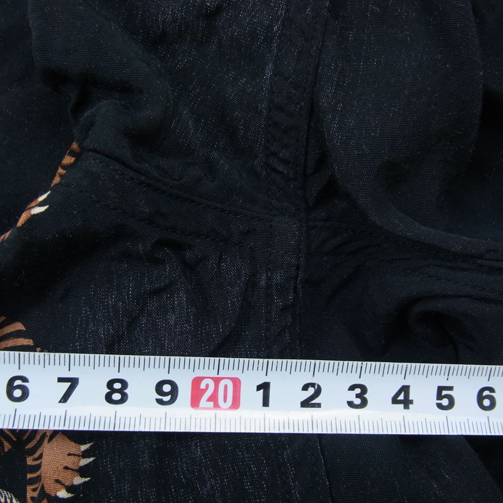 WACKO MARIA ワコマリア HAWAIIAN SHIRT 虎 L/S ハワイアン 長袖 シャツ  ブラック系 M【中古】