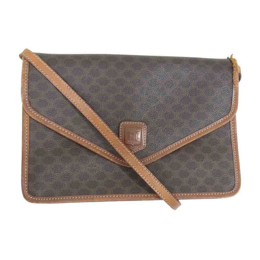 CELINE セリーヌ オールド マカダム柄 ショルダーバッグ ブラウン系【中古】