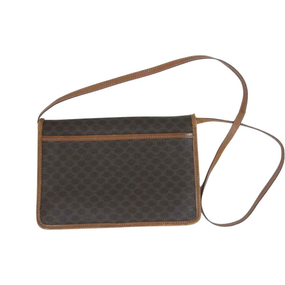CELINE セリーヌ オールド マカダム柄 ショルダーバッグ ブラウン系【中古】