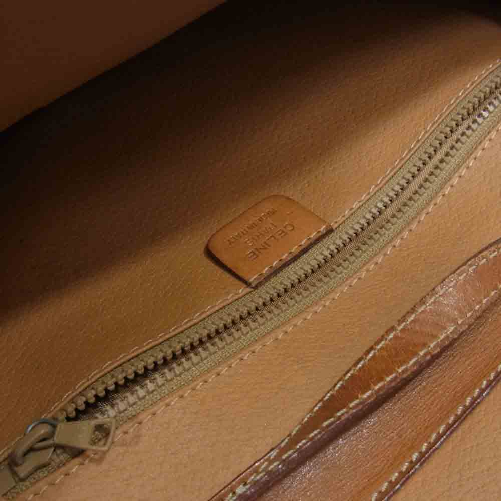 CELINE セリーヌ オールド マカダム柄 ショルダーバッグ ブラウン系【中古】