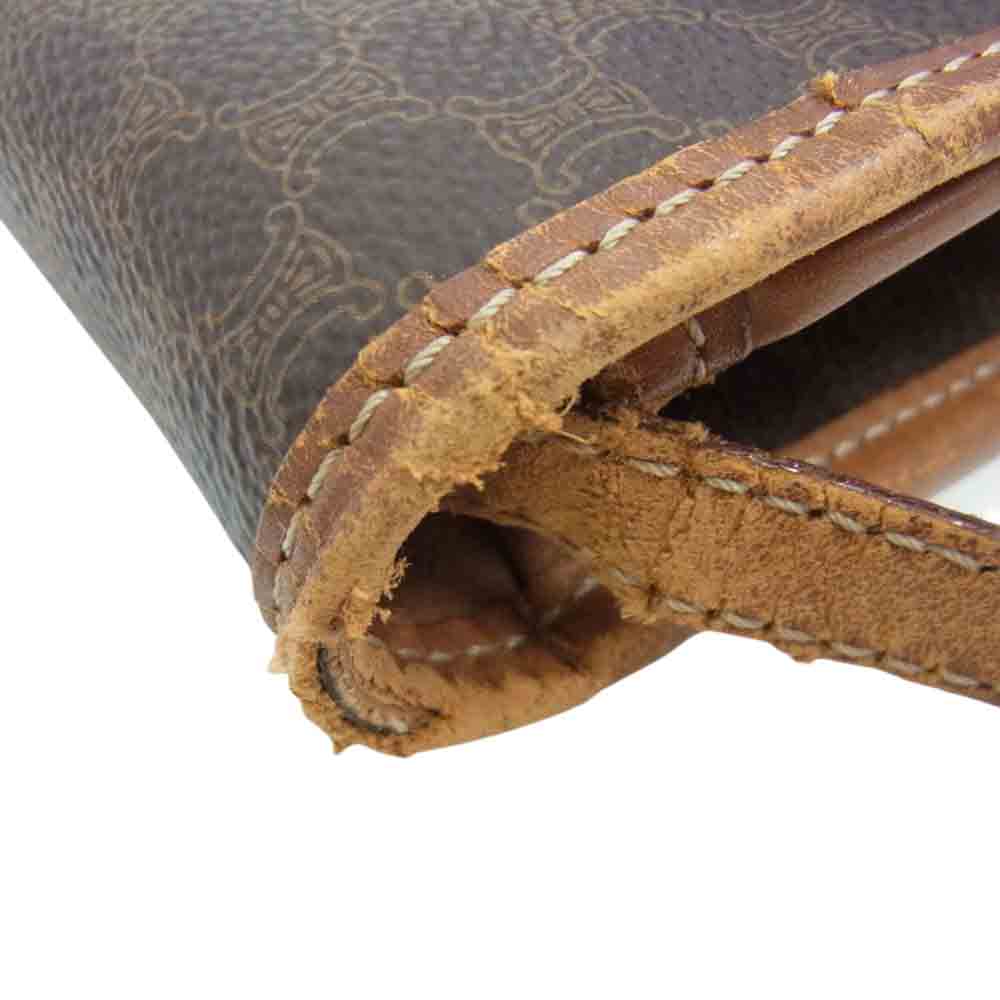 CELINE セリーヌ オールド マカダム柄 ショルダーバッグ ブラウン系【中古】