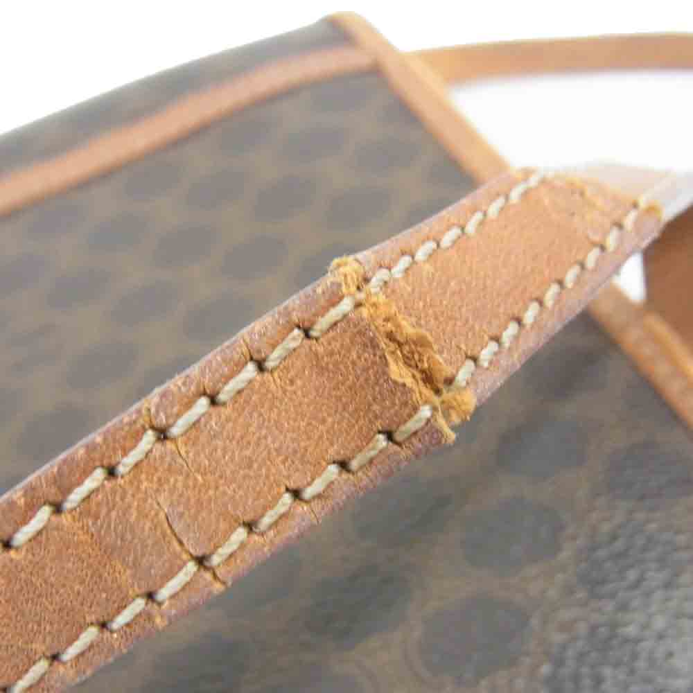 CELINE セリーヌ オールド マカダム柄 ショルダーバッグ ブラウン系【中古】