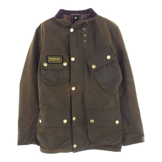Barbour バブアー 英国製 国内正規品 MWX1016OL51 INTERNATIONAL SL JACKET インターナショナル オイルドジャケット ワックス コットン カーキ系 34【中古】