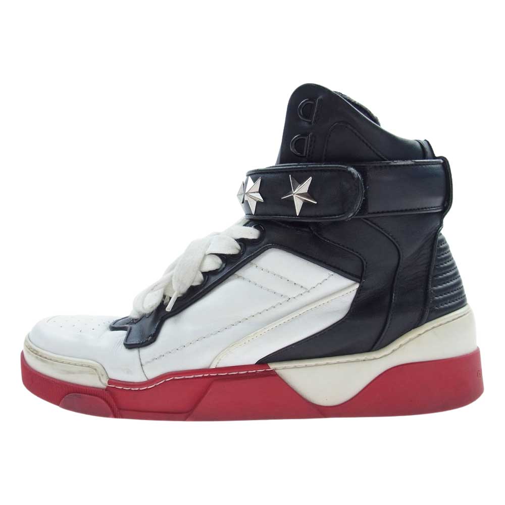 GIVENCHY ジバンシィ スター スタッズ レザー ハイカット スニーカー マルチカラー系 43【中古】