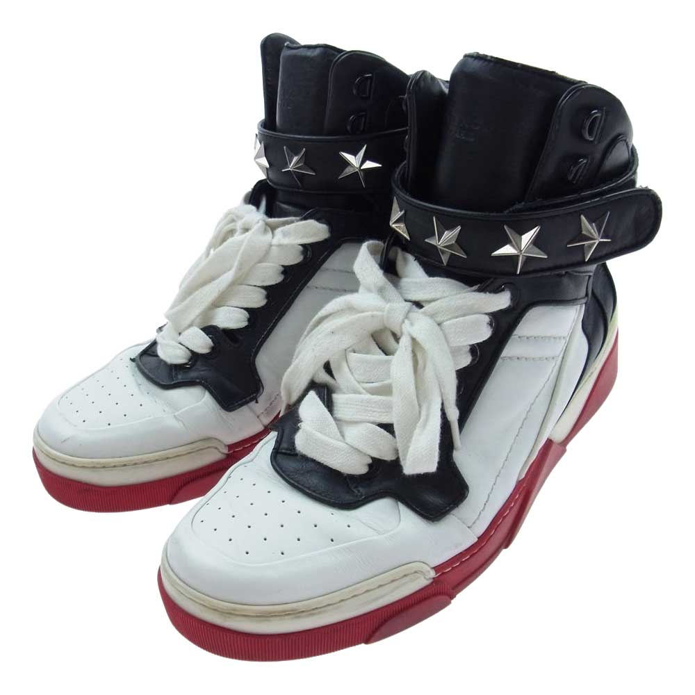 GIVENCHY ジバンシィ スター スタッズ レザー ハイカット スニーカー マルチカラー系 43【中古】