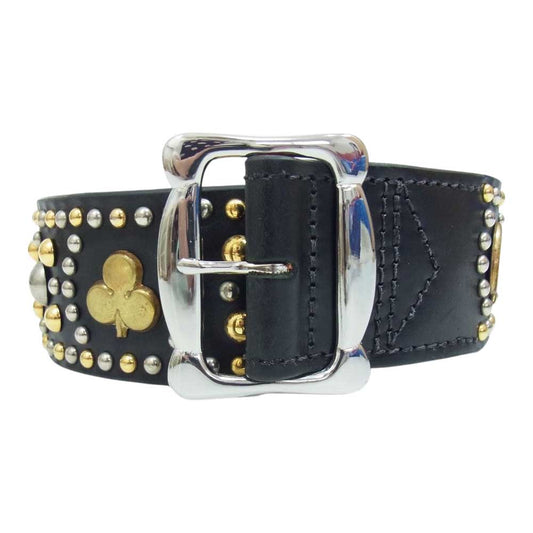 Lewis Leathers ルイスレザー SPADES STUDS BELT スペーズ スタッズ ベルト ブラック系 M【中古】