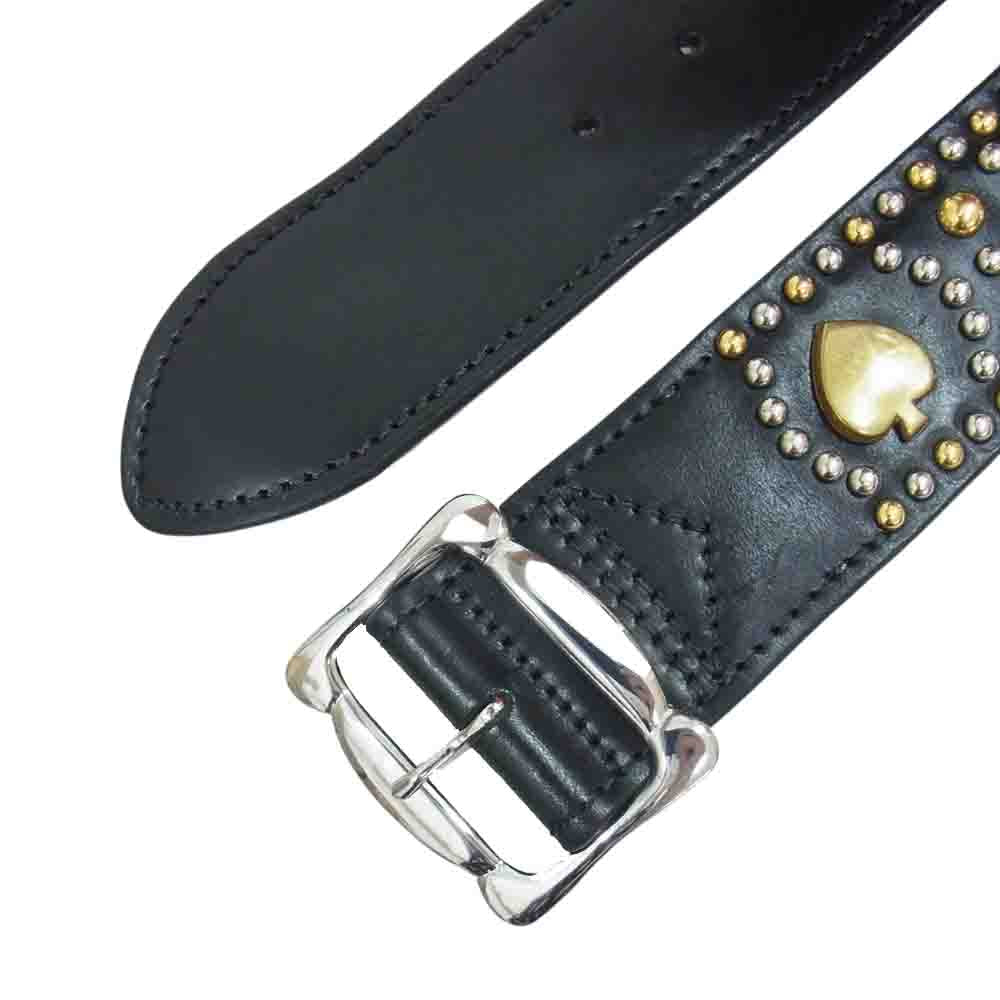 Lewis Leathers ルイスレザー SPADES STUDS BELT スペーズ スタッズ ベルト ブラック系 M【中古】