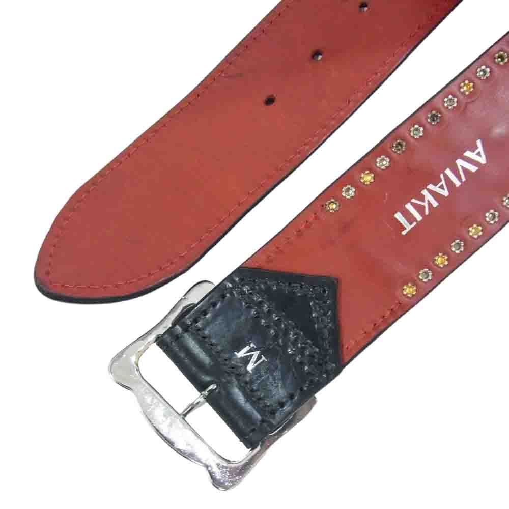 Lewis Leathers ルイスレザー SPADES STUDS BELT スペーズ スタッズ ベルト ブラック系 M【中古】