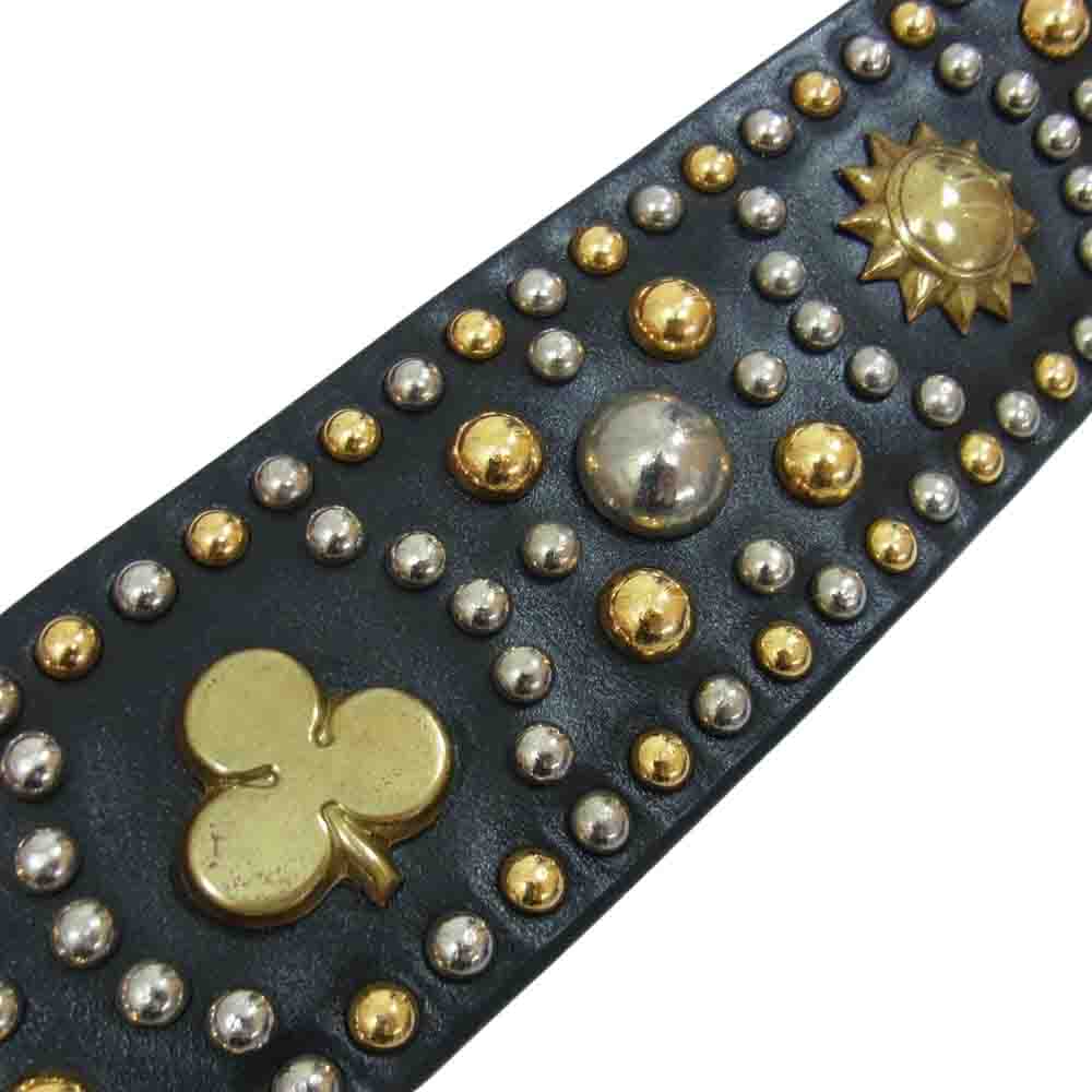Lewis Leathers ルイスレザー SPADES STUDS BELT スペーズ スタッズ ベルト ブラック系 M【中古】