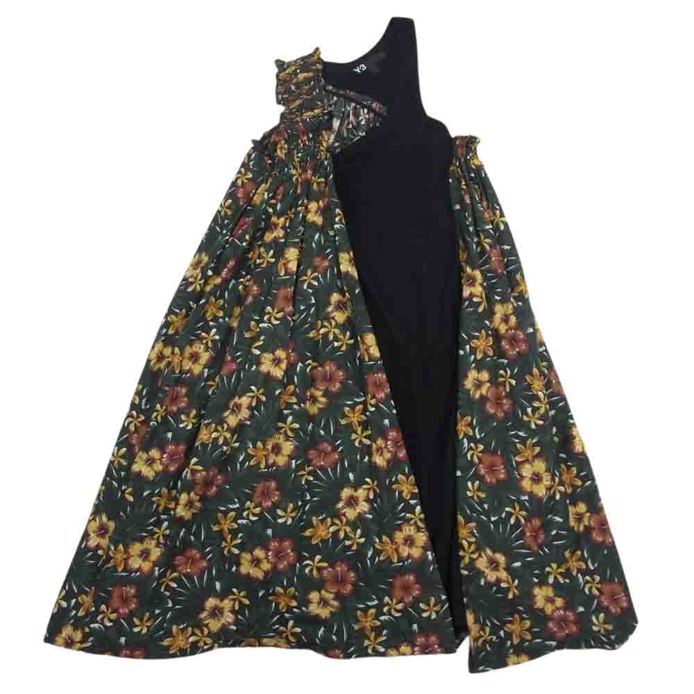 Yohji Yamamoto ヨウジヤマモト S89632 ノースリーブ フラワー ワンピース 花柄 マルチカラー系 2XS【中古】