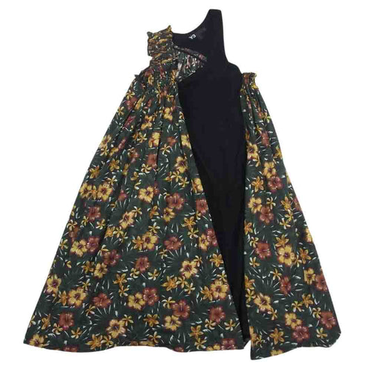 Yohji Yamamoto ヨウジヤマモト S89632 ノースリーブ フラワー ワンピース 花柄 マルチカラー系 2XS【中古】