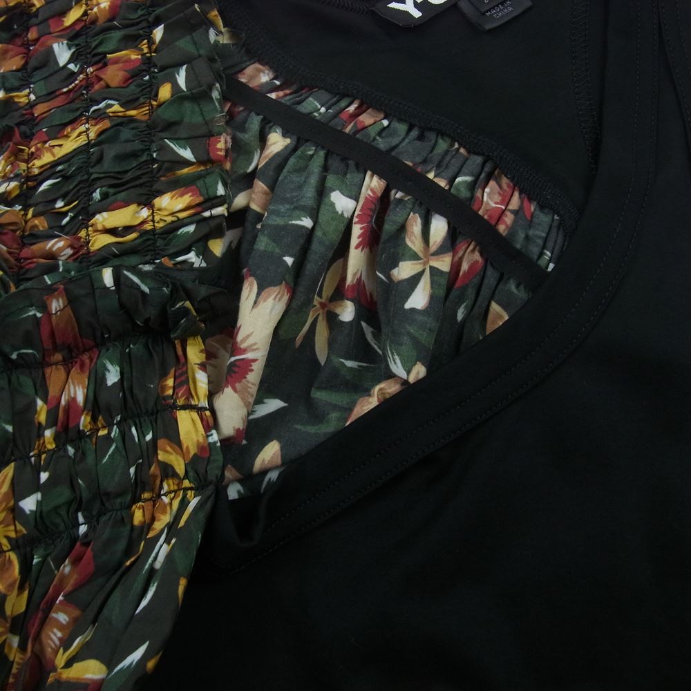 Yohji Yamamoto ヨウジヤマモト S89632 ノースリーブ フラワー ワンピース 花柄 マルチカラー系 2XS【中古】