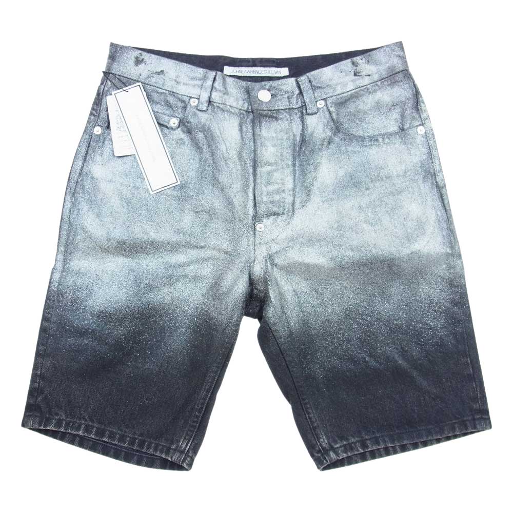 JOHN LAWRENCE SULLIVAN ジョンローレンスサリバン 2A013-0320-17 GLADATION FLOC PRINTED グラデ―ション プリント ラメ ショートパンツ ハーフ ショーツ シルバー系 46【極上美品】【中古】