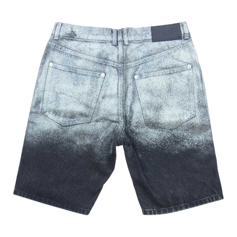JOHN LAWRENCE SULLIVAN ジョンローレンスサリバン 2A013-0320-17 GLADATION FLOC PRINTED グラデ―ション プリント ラメ ショートパンツ ハーフ ショーツ シルバー系 46【極上美品】【中古】