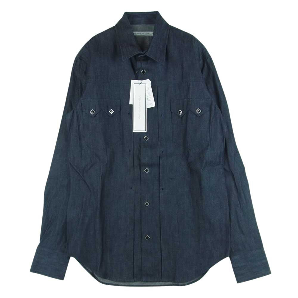 JOHN LAWRENCE SULLIVAN ジョンローレンスサリバン JLS-03-05 リジッド デニム ウエスタン シャツ 長袖 インディゴブルー系 38【極上美品】【中古】