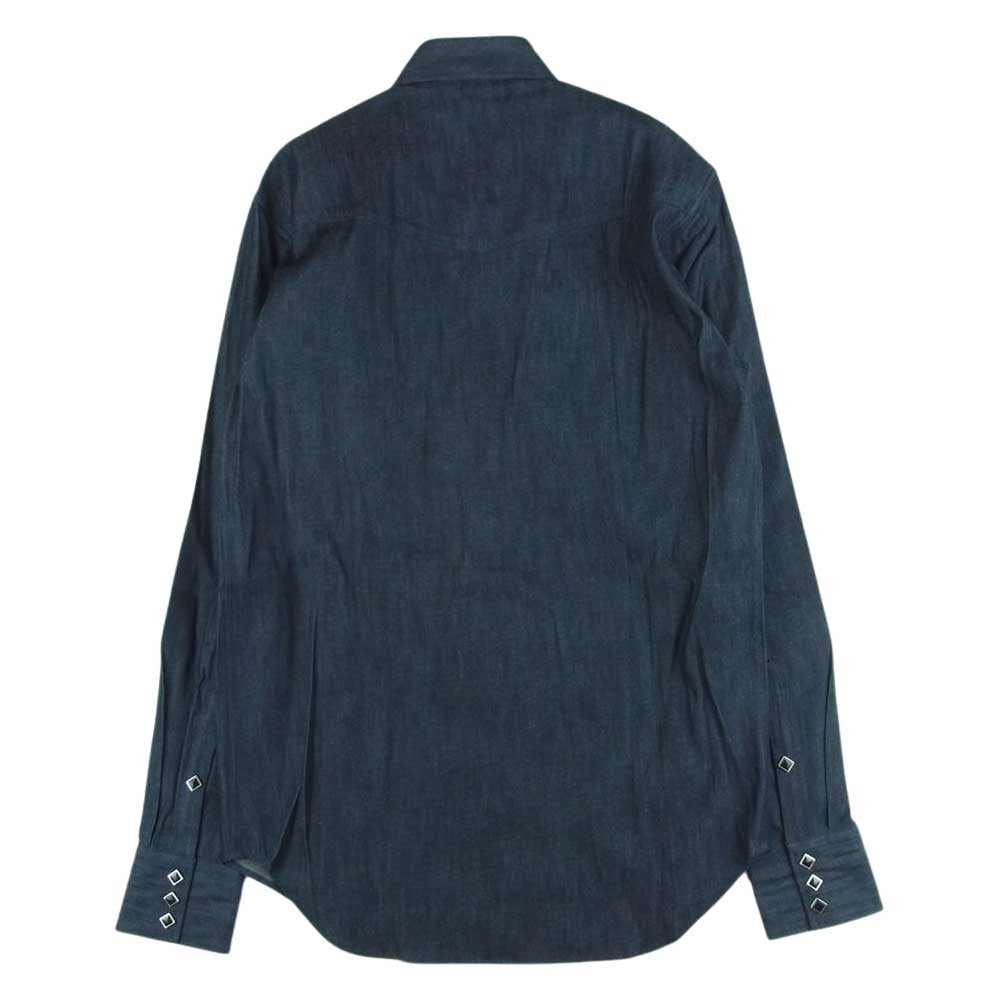 JOHN LAWRENCE SULLIVAN ジョンローレンスサリバン JLS-03-05 リジッド デニム ウエスタン シャツ 長袖 インディゴブルー系 38【極上美品】【中古】