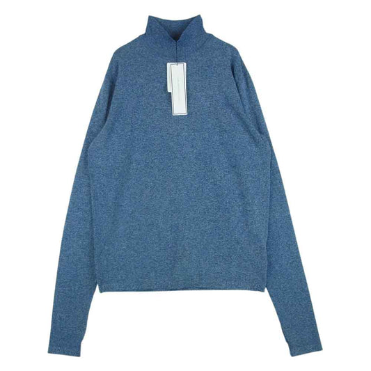 JOHN LAWRENCE SULLIVAN ジョンローレンスサリバン 4A002 17-31 RIB CUTTING KNIT SWEATER リブ カッティング ニット セーター タートル ネック ブルー系 L【極上美品】【中古】