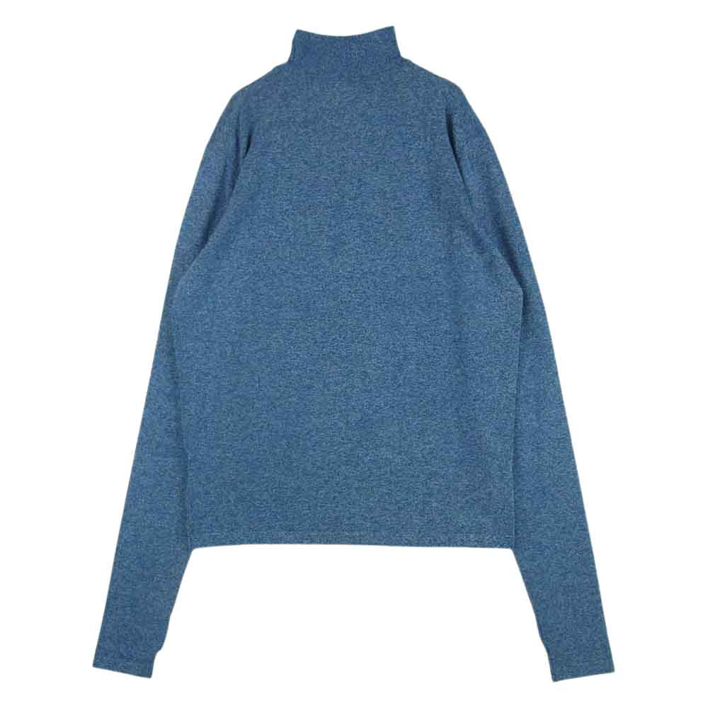JOHN LAWRENCE SULLIVAN ジョンローレンスサリバン 4A002 17-31 RIB CUTTING KNIT SWEATER リブ カッティング ニット セーター タートル ネック ブルー系 L【極上美品】【中古】