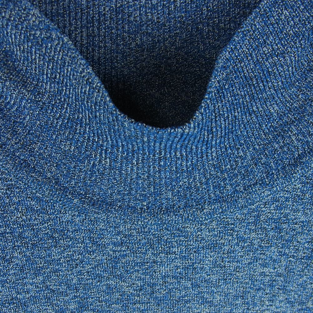 JOHN LAWRENCE SULLIVAN ジョンローレンスサリバン 4A002 17-31 RIB CUTTING KNIT SWEATER リブ カッティング ニット セーター タートル ネック ブルー系 L【極上美品】【中古】