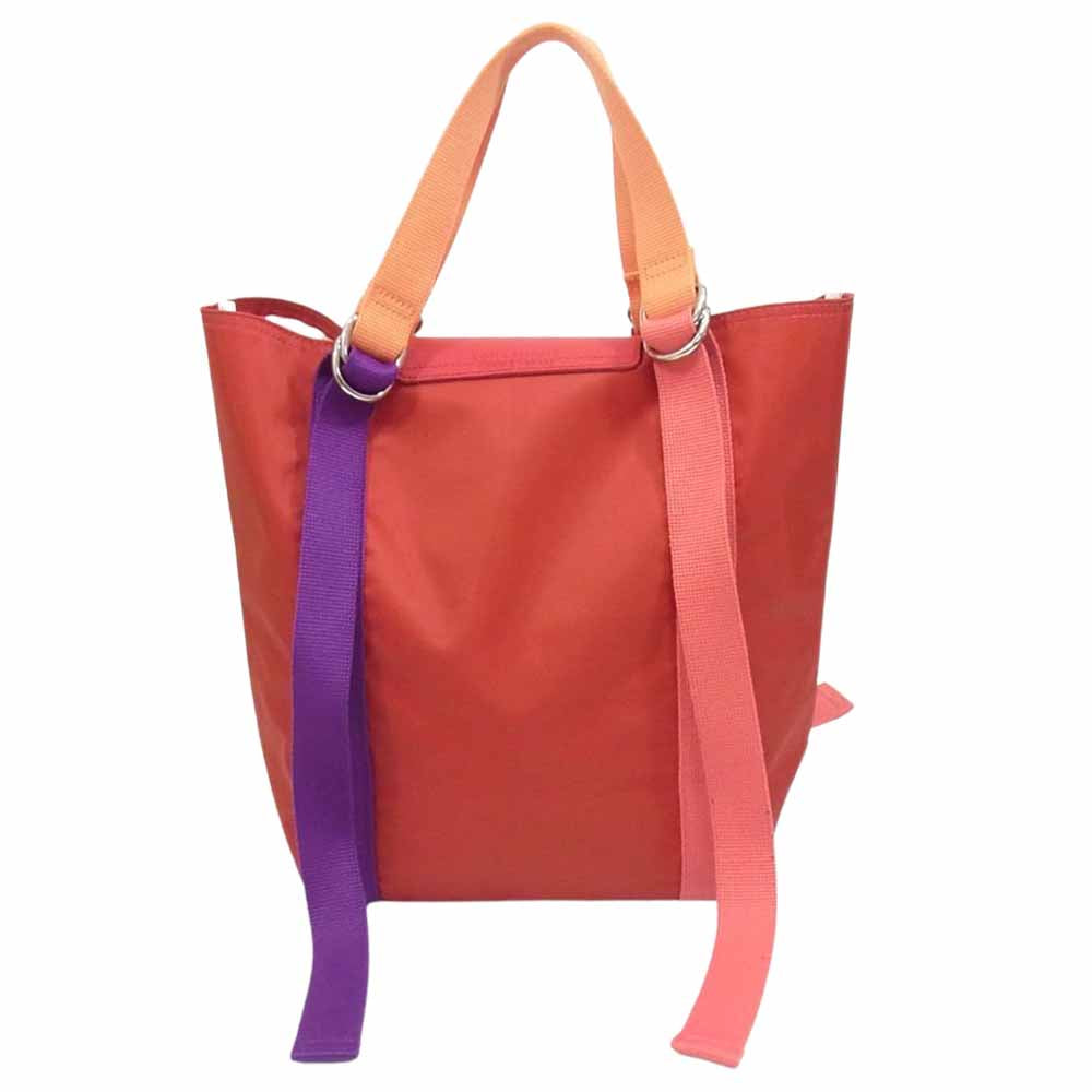 LONGCHAMP リプレイ ルプリアージュ トート バッグ レッド系【中古】