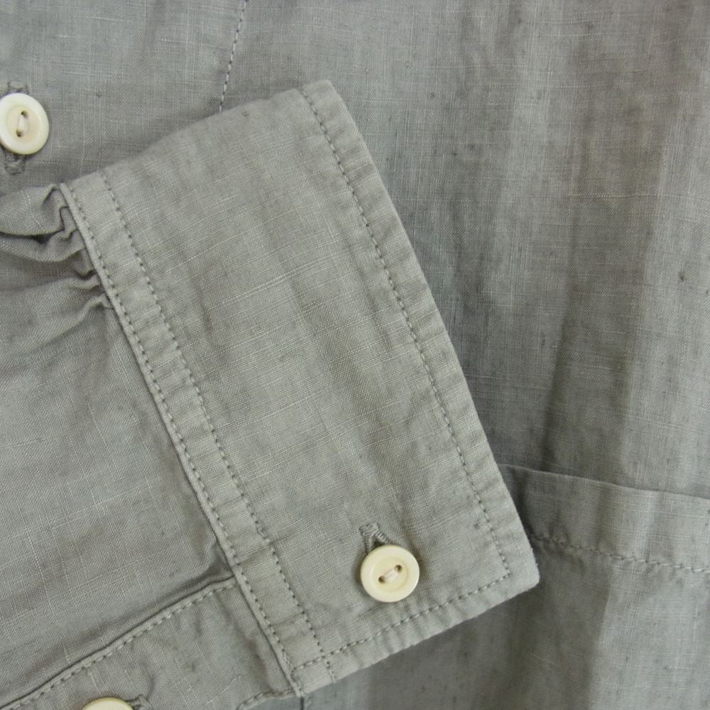 VISVIM ビズビム 23SS 0123105011007 PALMER SHIRT L/S DMGD LINEN GREY 天然染色加工 長袖 リネン シャツ  グレー系 1【新古品】【未使用】【中古】