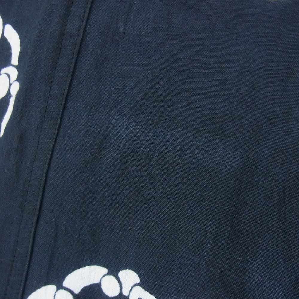 VISVIM ビズビム 21SS 0121105011018 FREE EDGE SHIRT S/S LITTLE CLOUD COFFEE柄 半袖 オープンカラー シャツ ブラック系 2【新古品】【未使用】【中古】