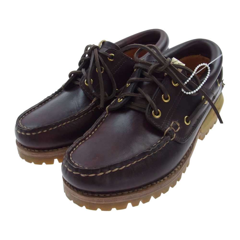 VISVIM ビズビム 21AW 0121202002002 WALLACE DECK-FOLK レザー デッキ シューズ ダークブラウン系 M8【極上美品】【中古】
