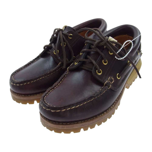 VISVIM ビズビム 21AW 0121202002002 WALLACE DECK-FOLK レザー デッキ シューズ ダークブラウン系 M8【極上美品】【中古】