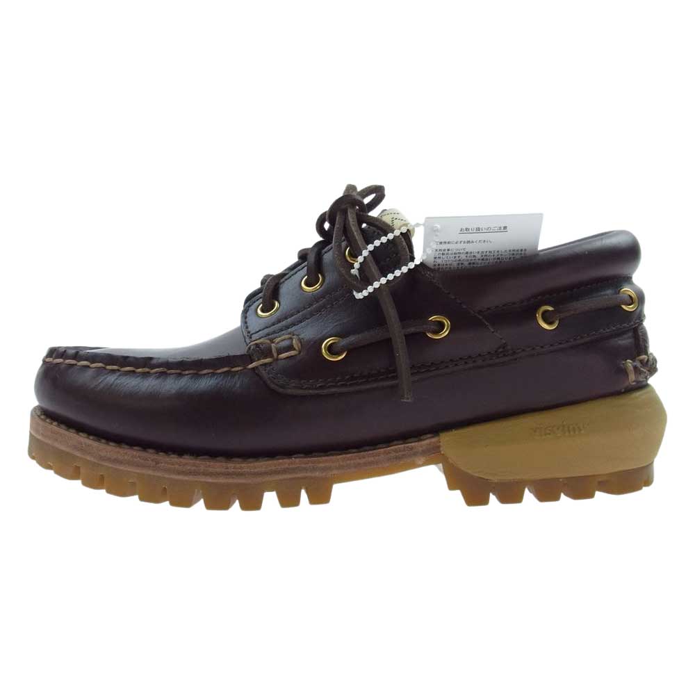 VISVIM ビズビム 21AW 0121202002002 WALLACE DECK-FOLK レザー デッキ シューズ ダークブラウン系 M8【極上美品】【中古】