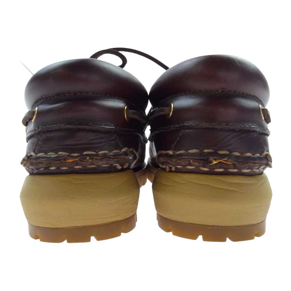VISVIM ビズビム 21AW 0121202002002 WALLACE DECK-FOLK レザー デッキ シューズ ダークブラウン系 M8【極上美品】【中古】