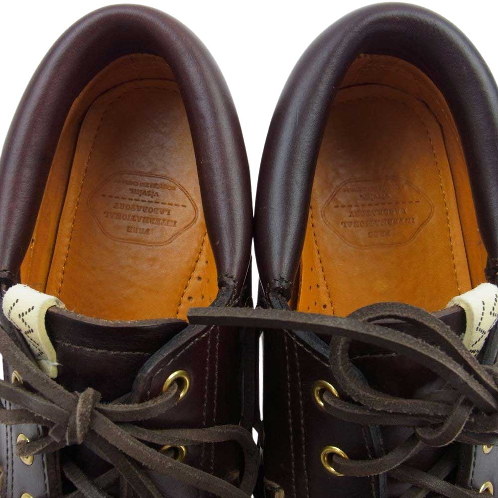 VISVIM ビズビム 21AW 0121202002002 WALLACE DECK-FOLK レザー デッキ シューズ ダークブラウン系 M8【極上美品】【中古】