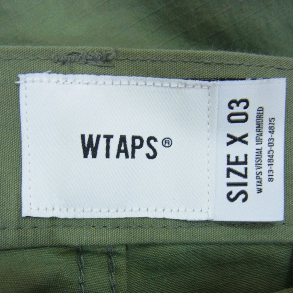 WTAPS ダブルタップス 23SS 231WVDT-PTM09 TROUSERS トラウザーズ NYCO. RIPSTOP カーゴ パンツ カーキ系 03【新古品】【未使用】【中古】