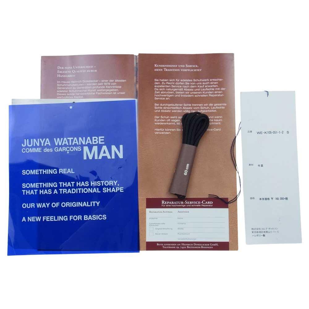 JUNYA WATANABE COMME des GARCONS MAN ジュンヤワタナベコムデギャルソンマン 20SS WE-K105-051-1-2 S × HEINRICH DINKELACKER ハインリッヒディンケラッカー ドレス シューズ ブラック系 42 UK8【中古】