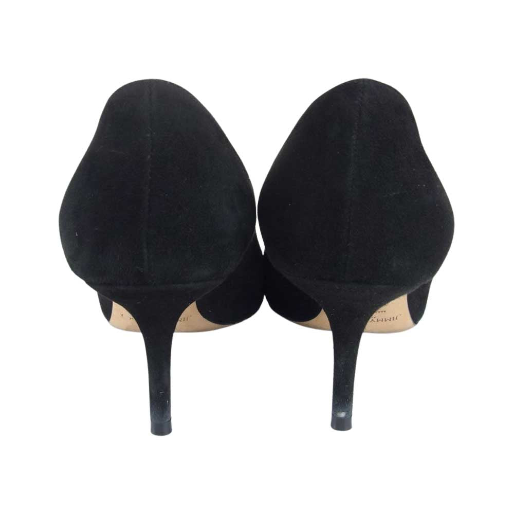 JIMMY CHOO ジミーチュウ SARESA65 ビジュー パンプス ブラック系 37【中古】