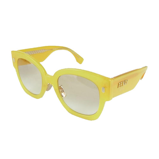 FENDI フェンディ FF0458/G/S Square Sunglasses サングラス アイウェア イエロー イエロー系 52□23-150【中古】