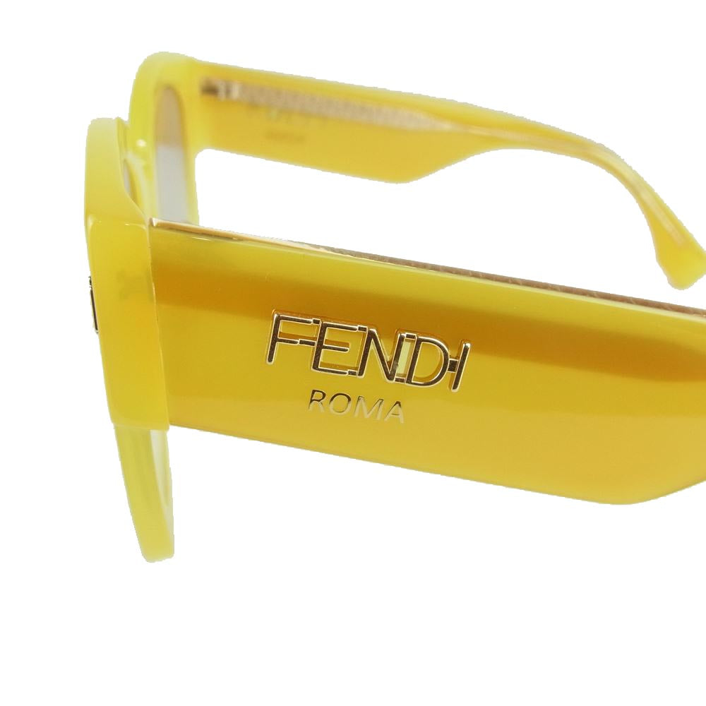 FENDI フェンディ FF0458/G/S Square Sunglasses サングラス アイウェア イエロー イエロー系 52□23-150【中古】