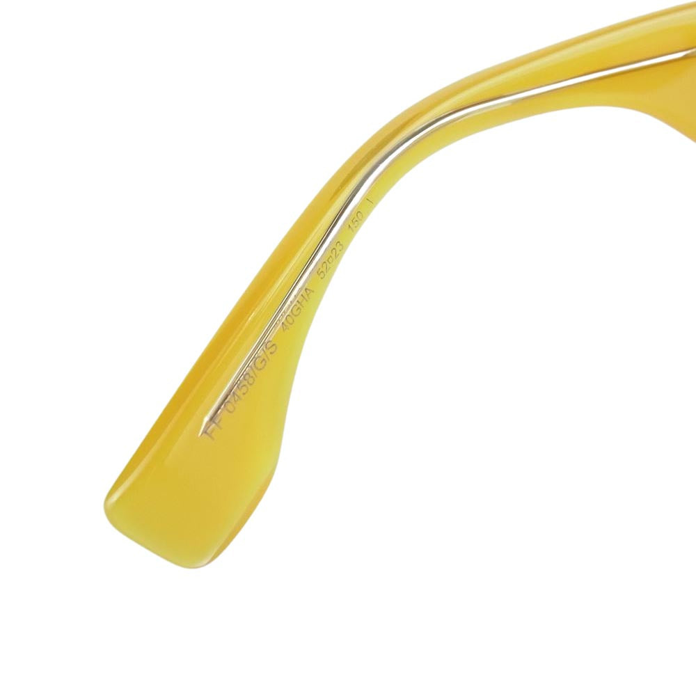FENDI フェンディ FF0458/G/S Square Sunglasses サングラス アイウェア イエロー イエロー系 52□23-150【中古】