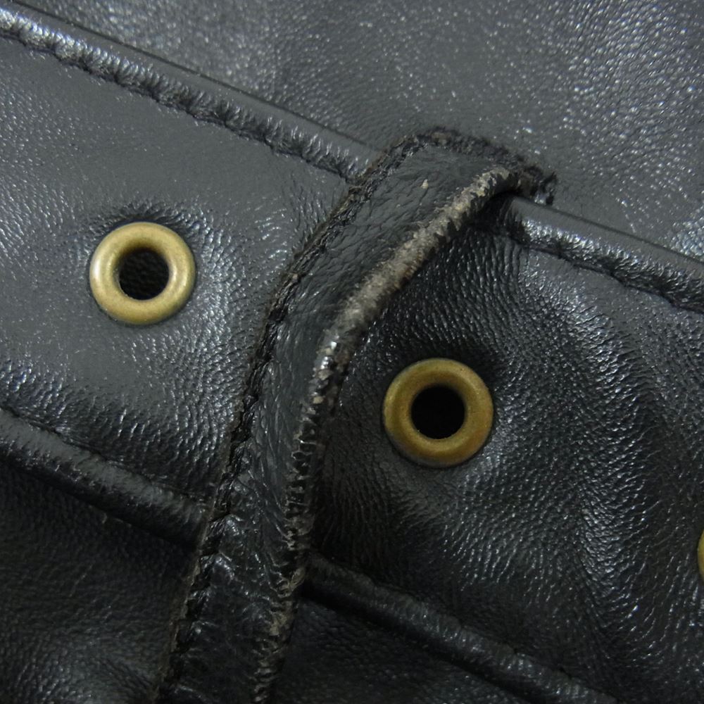 schott ショット GENUINE HORSEHIDE ホースハイド ダブルライダース ジャケット ブラック系 38【中古】