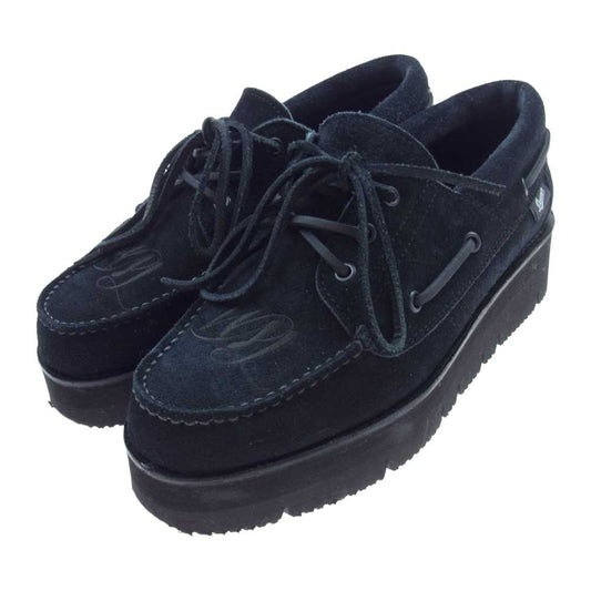 Danner ダナー D-216920 × White Mountaineering ホワイトマインテニアリング DECK SHOES Rugged 3 Eye デッキ シューズ ブラック系 US8.5【中古】