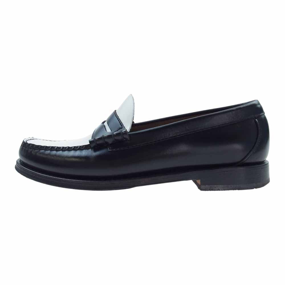 ジーエイチバス BA11010H 001 Weejuns LARSON ラーソン ツートンカラー コイン ローファー ブラック系 ホワイト系 US8.5【中古】