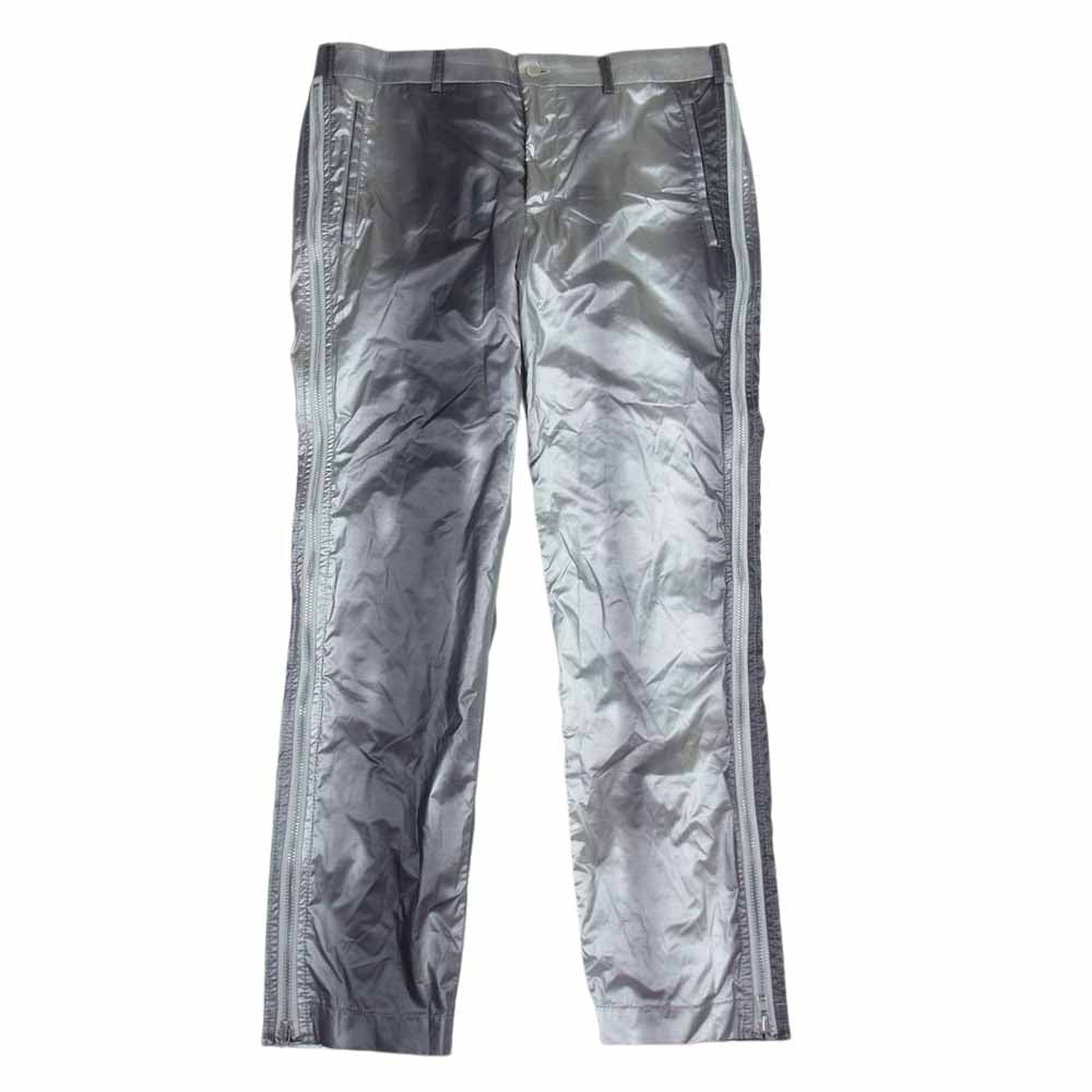 COMME des GARCONS HOMME PLUS コムデギャルソンオムプリュス 21SS AD2020 PG-P022 グラデーション ポリエステル サイドジップ スリム パンツ シルバー系 M【中古】