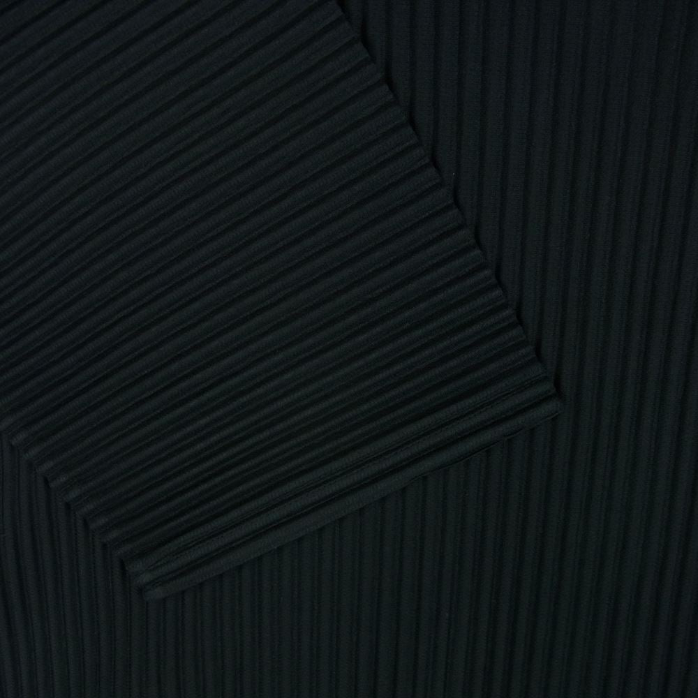 HOMME PLISSE ISSEY MIYAKE オム プリッセ イッセイミヤケ 20SS HP01JK120 プリーツ 加工 Vネック カットソー Tシャツ フィリピン製 ブラック系 3【中古】