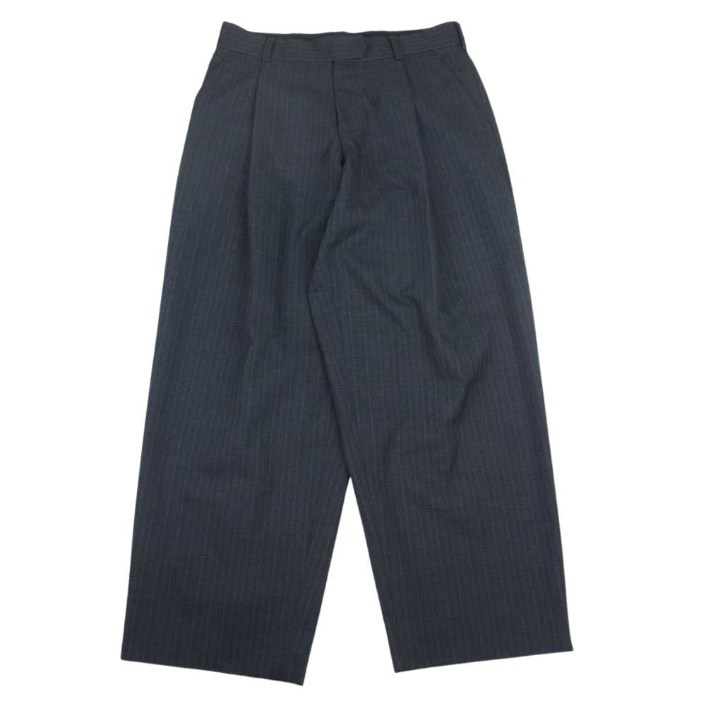 kolor カラー 21AW 21WCM-P06104 ウール ポリエステル タック テーパード ピンストライプ スラックス パンツ グレー系 2【中古】