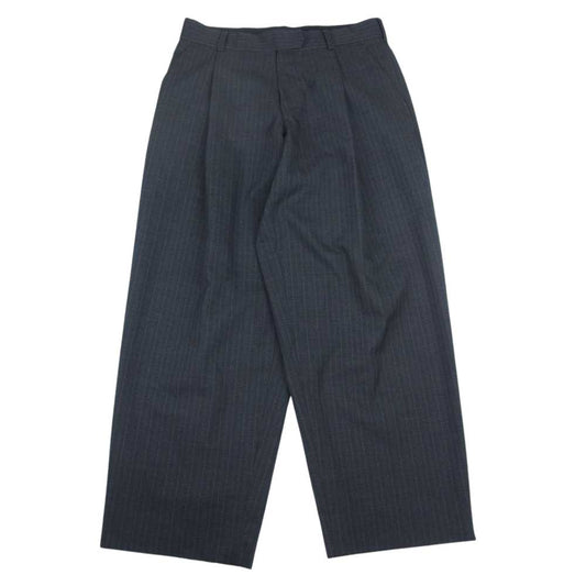 kolor カラー 21AW 21WCM-P06104 ウール ポリエステル タック テーパード ピンストライプ スラックス パンツ グレー系 2【中古】