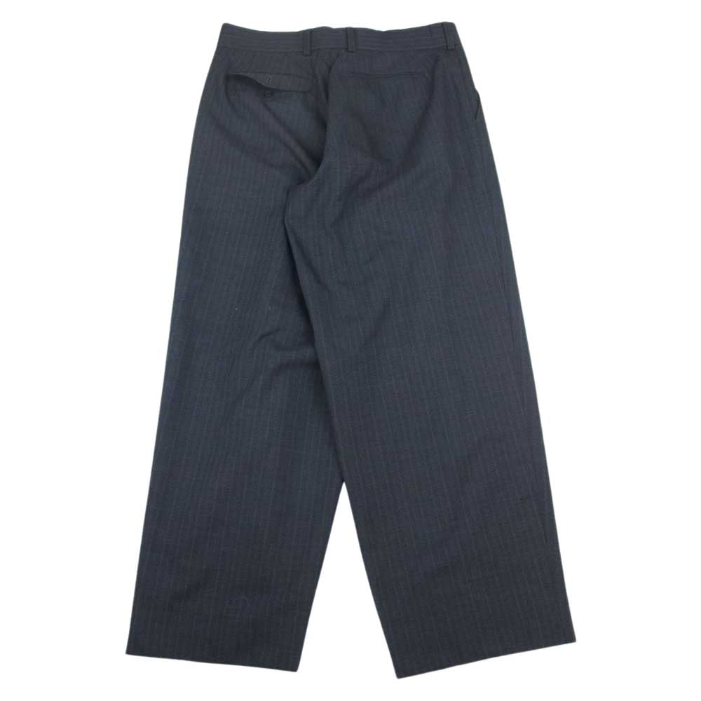 kolor カラー 21AW 21WCM-P06104 ウール ポリエステル タック テーパード ピンストライプ スラックス パンツ グレー系 2【中古】
