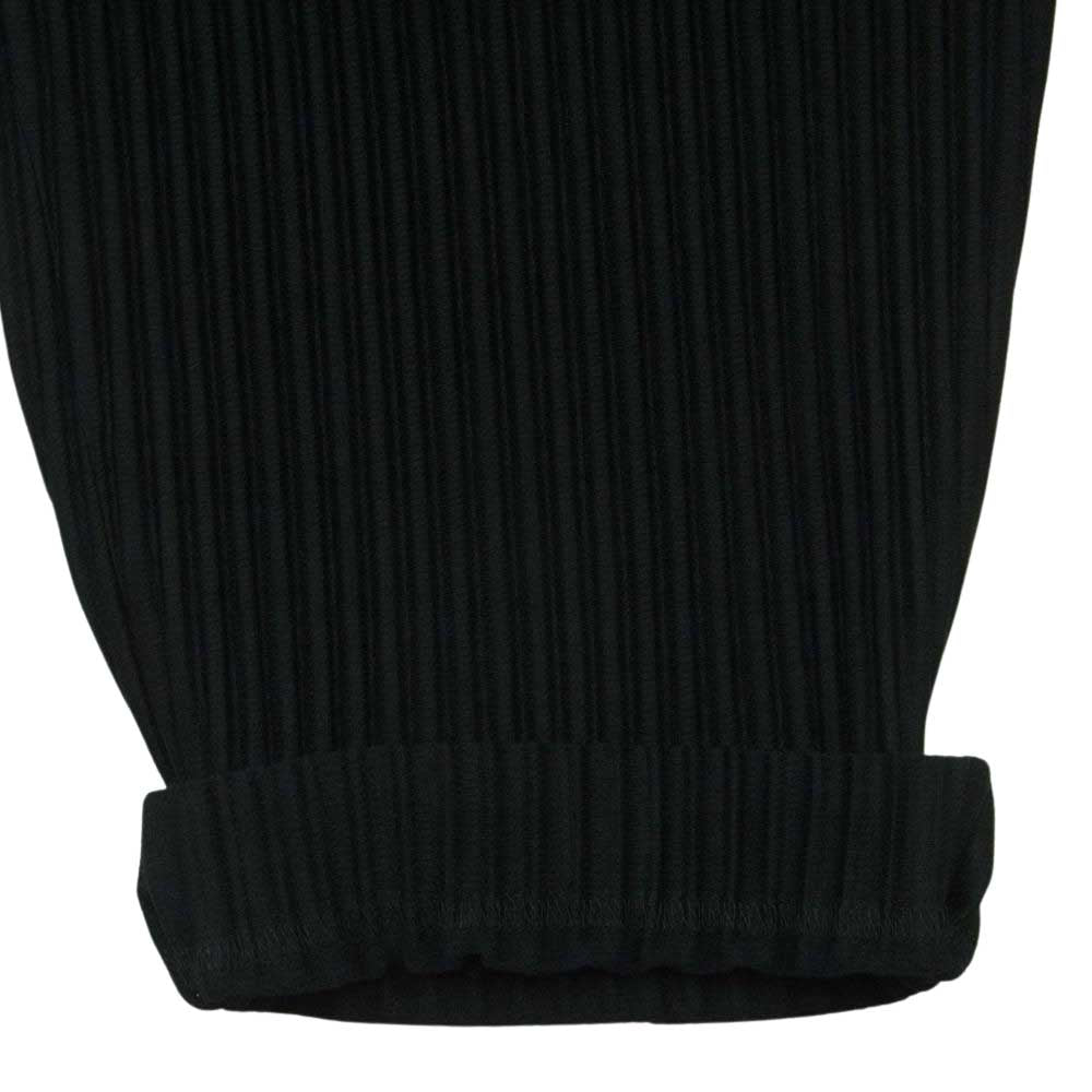 HOMME PLISSE ISSEY MIYAKE オム プリッセ イッセイミヤケ HP55JF151 プリーツ 加工 ワイド テーパード イージー パンツ フィリピン製 ブラック系 2【中古】