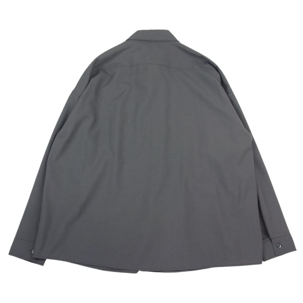 MARNI マルニ 19AW CUMU0061A0 S45455 ウール トロピカル レギュラー カラー 長袖 シャツ カーキ系 48【中古】